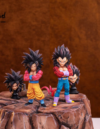 Mô hình Round Studio - Goku x Vegeta SSJ4