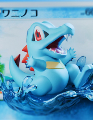 Mô hình GEISHA Studio - Chikorita x Totodile x Cyndaquil Card